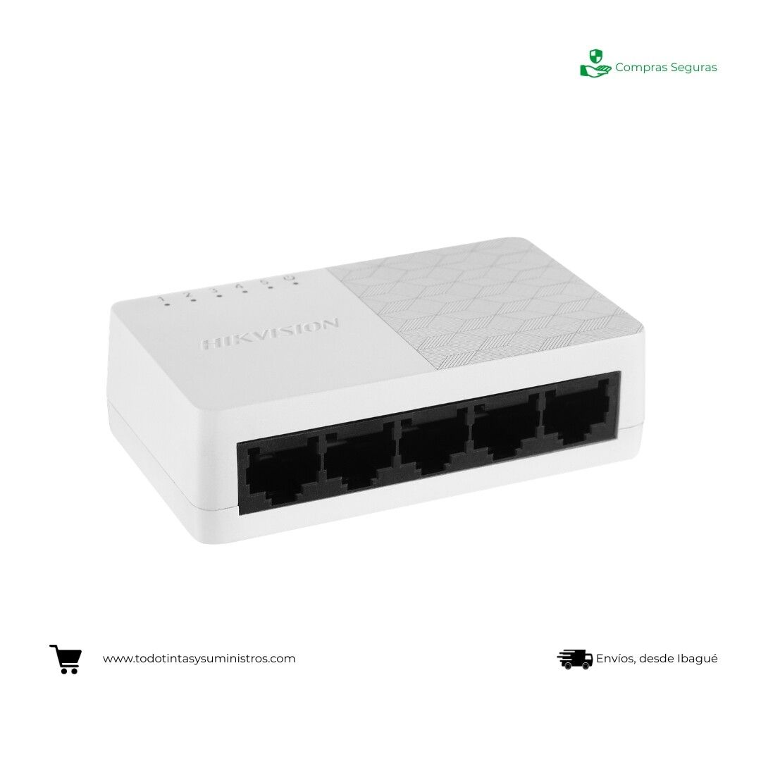 Switch Hikvision Escritorio Gigabit 5 Puertos