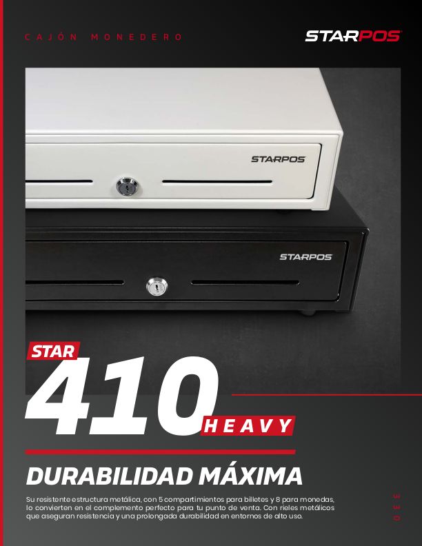 Cajón Monedero STAR POS 410 Blanco 4