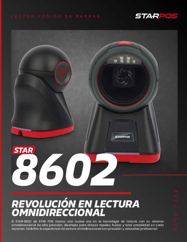 Lector de códigos de barra Omnidireccional STAR 8602 SN OMN 4