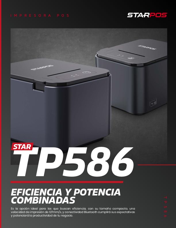 Impresora Termica POS STAR TP586 USB+LAN NEGRA 4