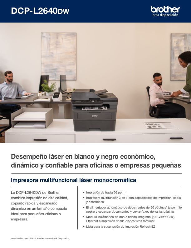 Impresora Multifuncional Brother DCP L2640DW Monocromatica 4
