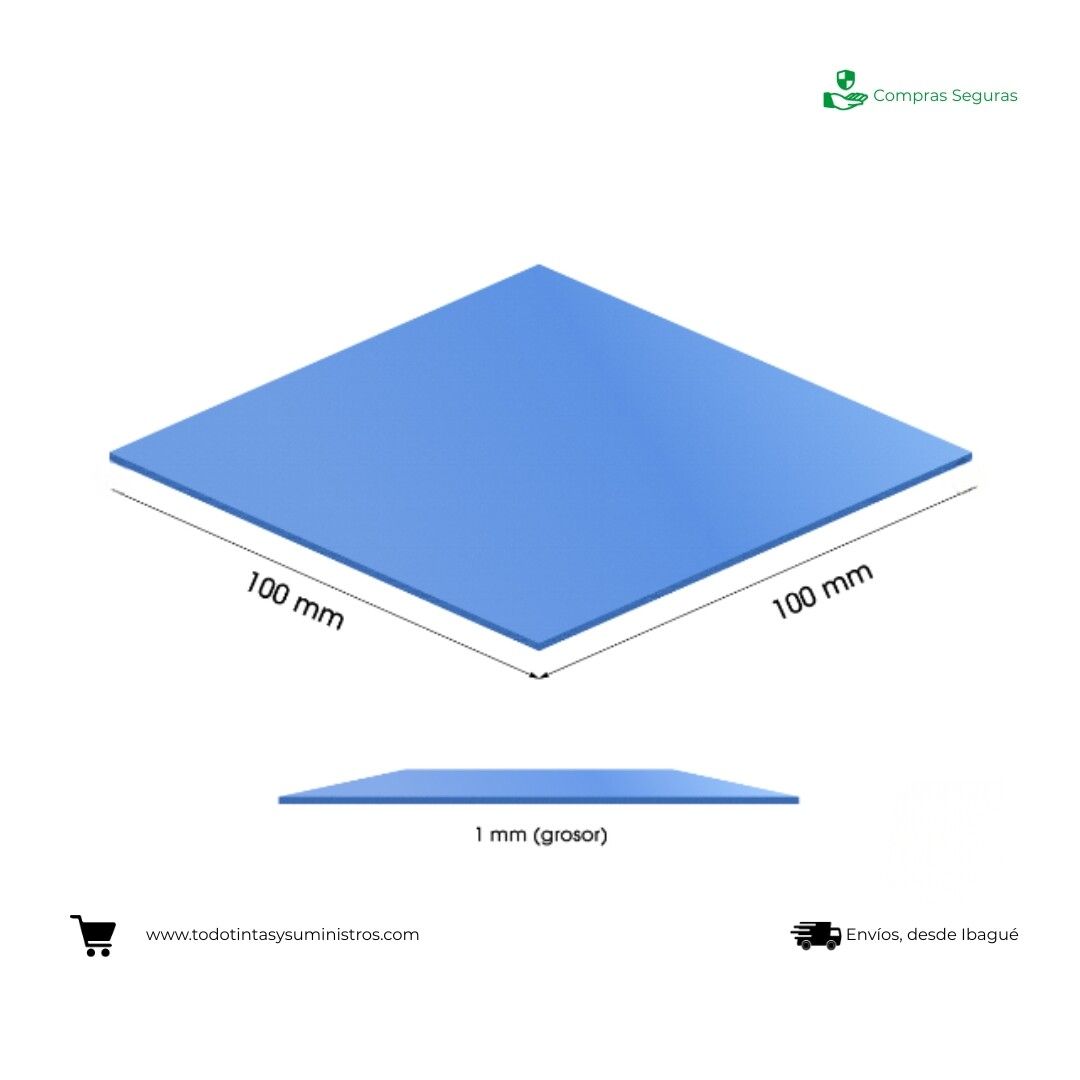 Thermal pad Thermikon 1.0MM 8W-Mk – 100x100MM 2