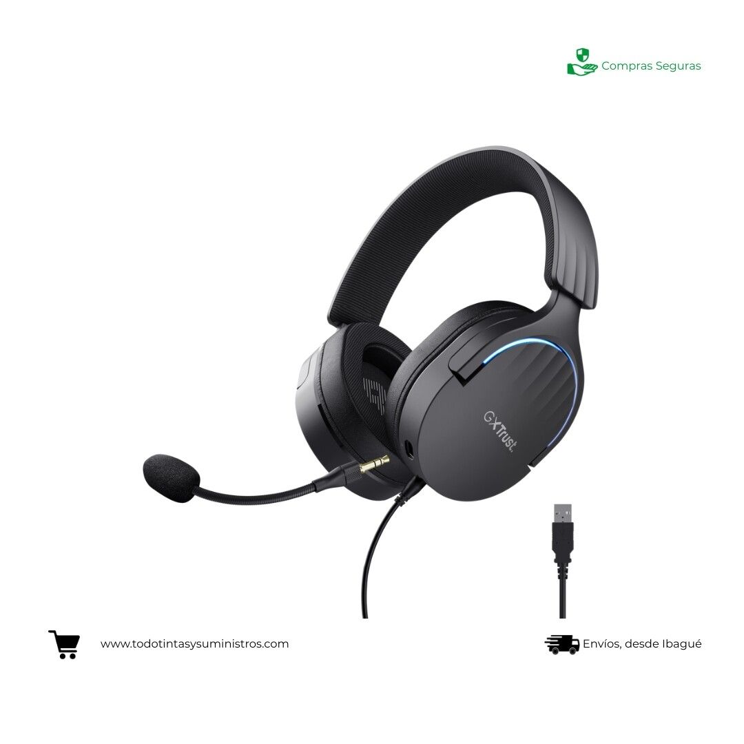 Diadema Gaming Trust 490 Fayzo Cancelacion Negra 2