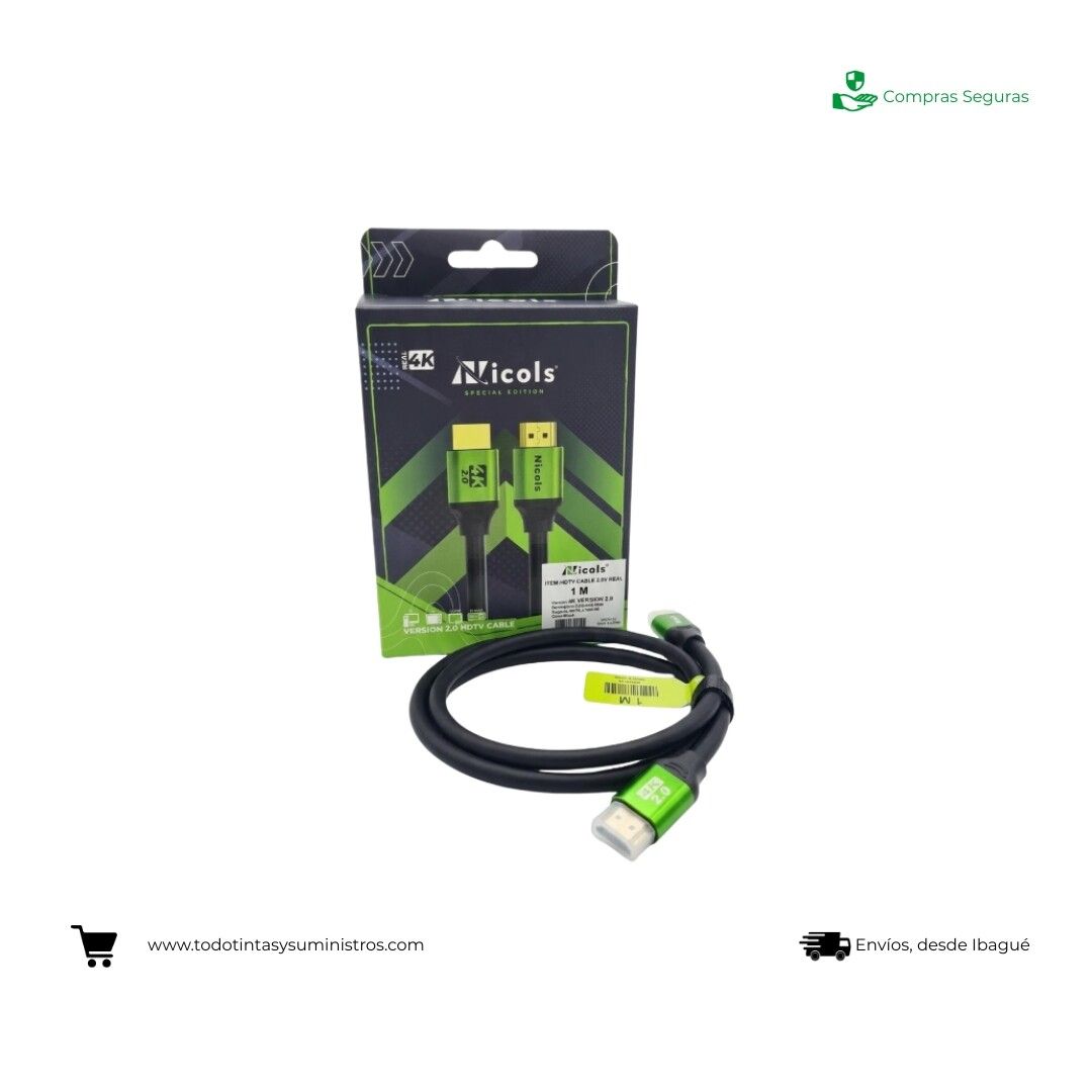 Cable HDTV 2.0 1Mts 4K Nicols 3