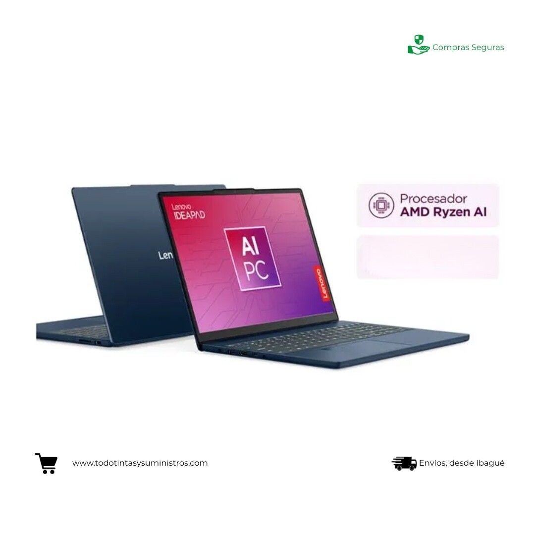 Portátil Lenovo Ideapad slim 3 15AHP10 Ryzen 5 8640Hs Ram 8Gb Ssd 512Gb 15.3" 2