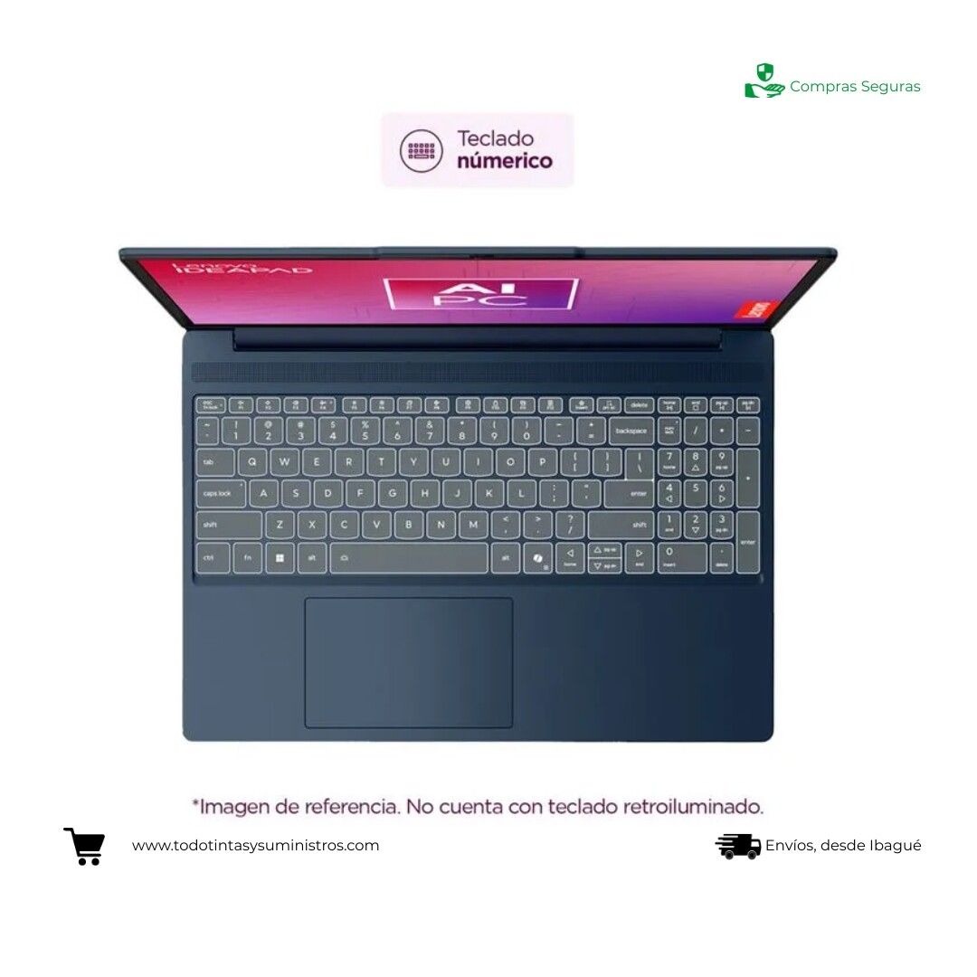 Portátil Lenovo Ideapad slim 3 15AHP10 Ryzen 5 8640Hs Ram 8Gb Ssd 512Gb 15.3" 3