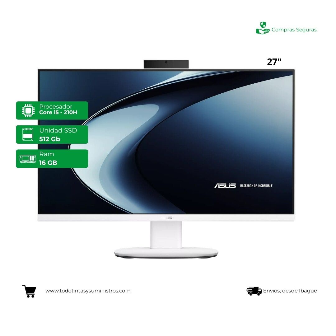 Todo en Uno ASUS V470VA 27" FHD Intel Core i5 Ram 16Gb Ssd 512Gb