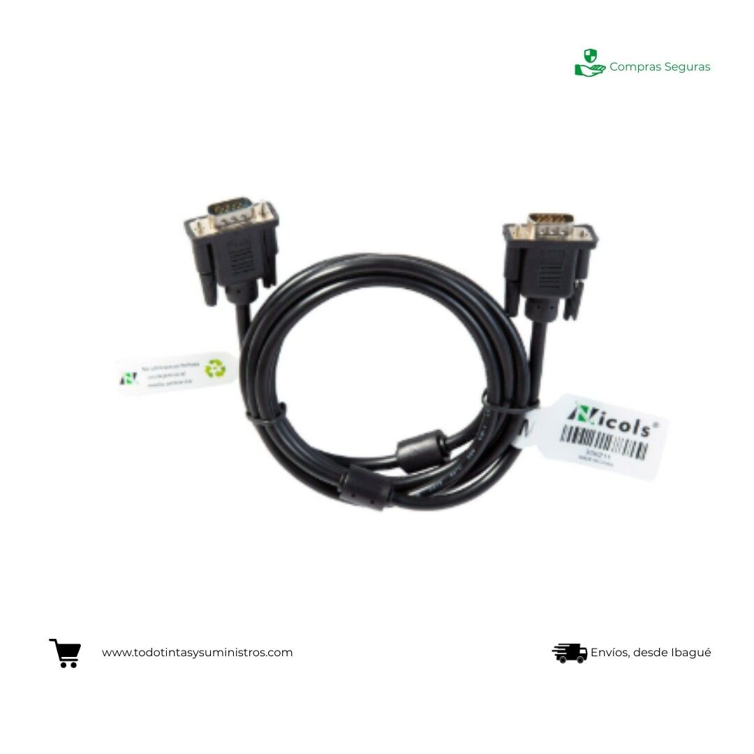 Cable VGA 1.8M Encauchetado Nicols