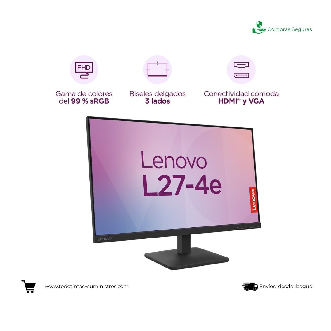 Monitor Lenovo L27-4e  27" 3