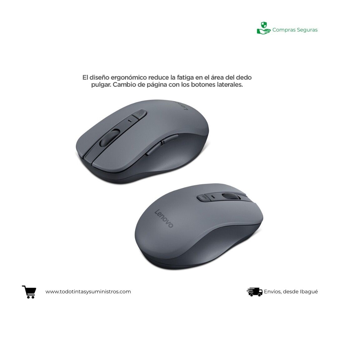 Mouse silencioso Bluetooth Lenovo WL310 5