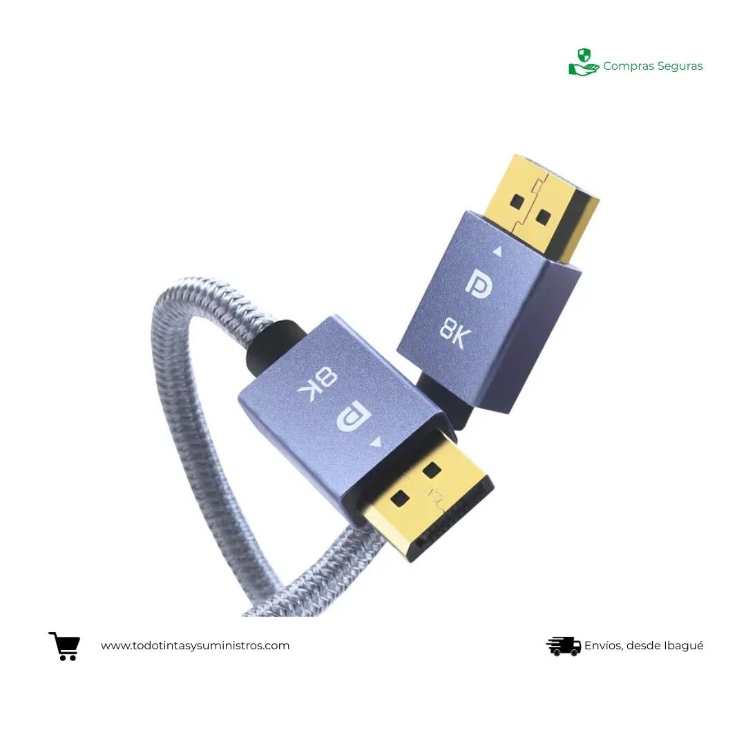 Cable Displayport A Displayport Versión 1.4 8k 3Mtrs