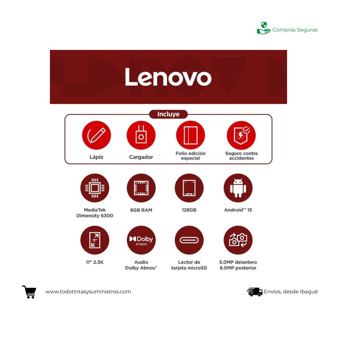 Tablet Lenovo TB336FU Edición Especial FIFA 8GB Ram - 128GB Almacenamiento +Folio +PFIFAW LUNAGREY 5