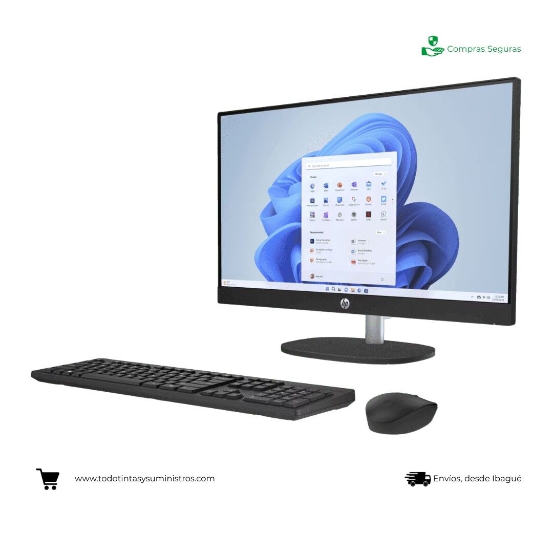 Todo en uno Hp 24-cr0017la PC Ryzen 5 Ram 8Gb Ssd 512Gb pantalla táctil 23.8 Windows 11 Home 2