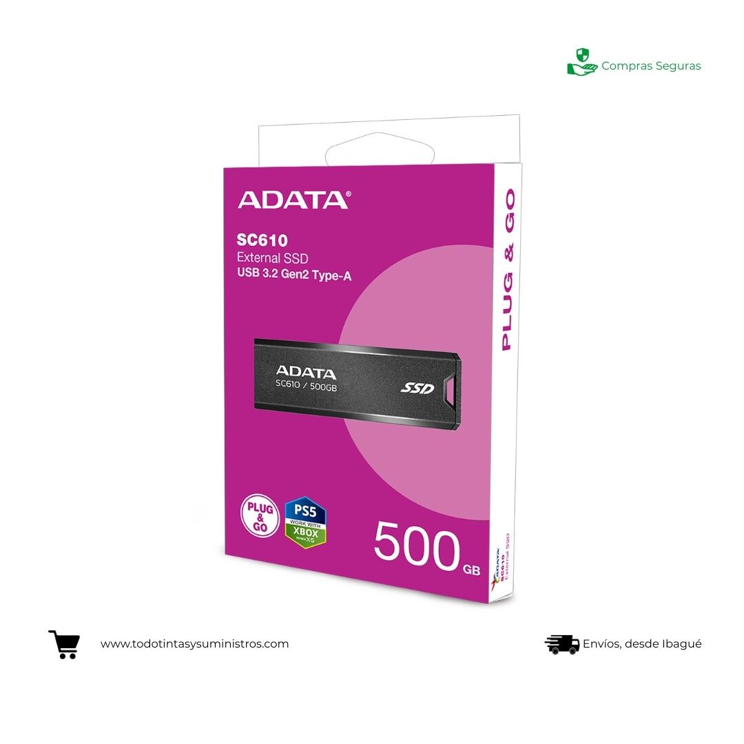 Unidad de estado sólido externo Adata C610 500GB - Usb
