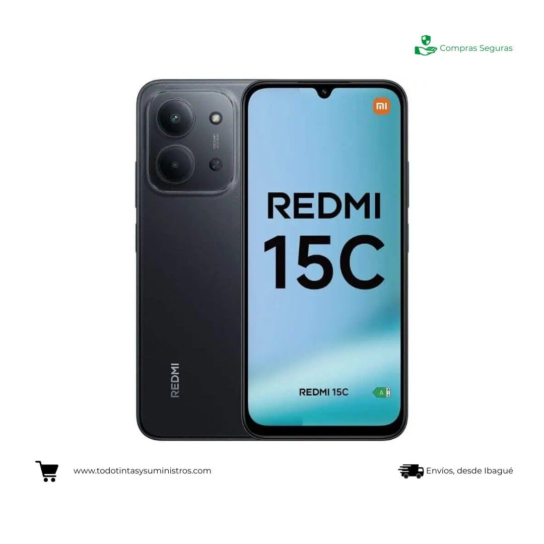 Celular Xiaomi Redmi 15C 4Gb + 256GB Negro ocaso
