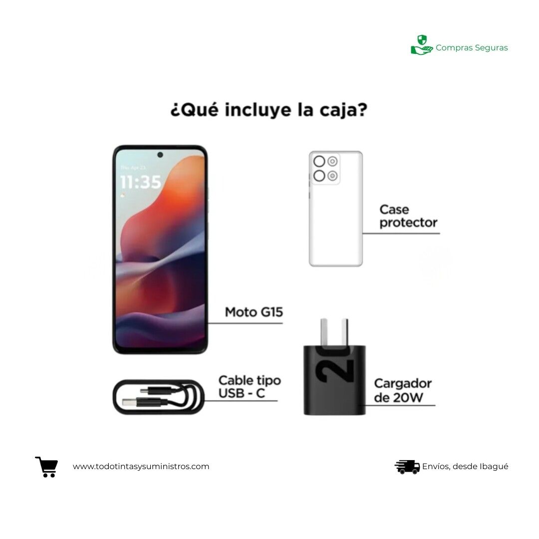 Celular Moto G15 4Gb + 512Gb Celeste 2