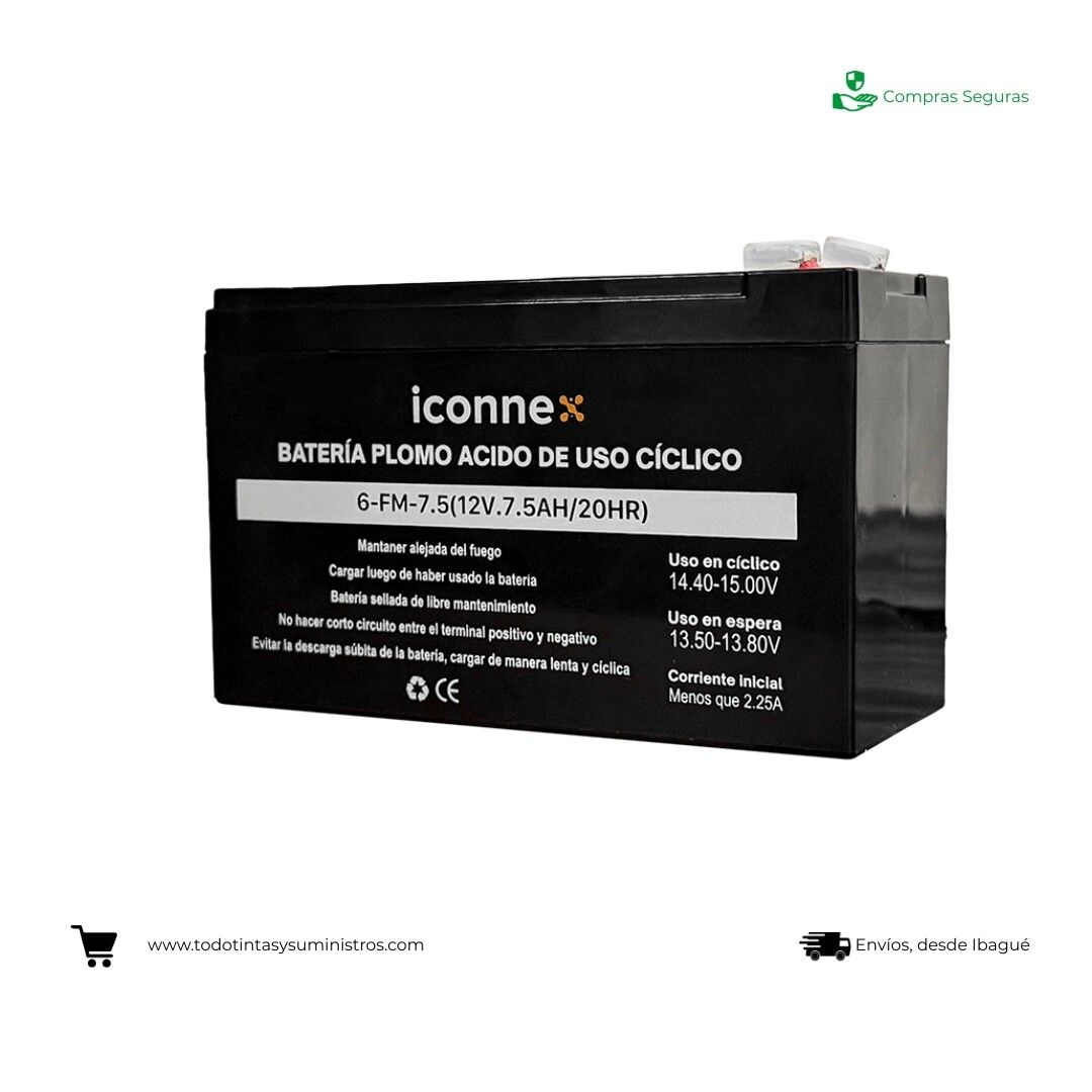 Bateria para ups 12v 7.5  Iconnex
