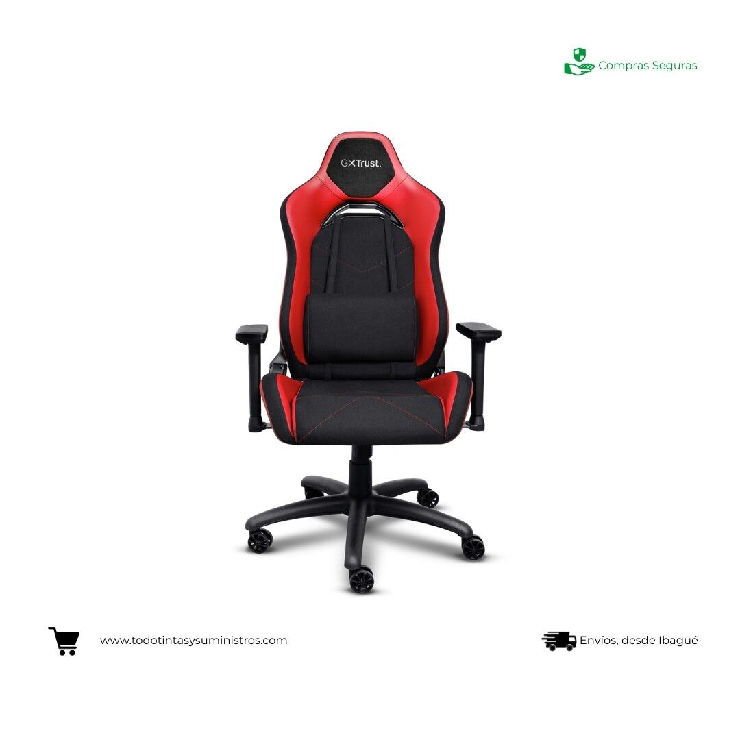 Silla Gamer Trust GXT 714R Ruya  Negro y Rojo