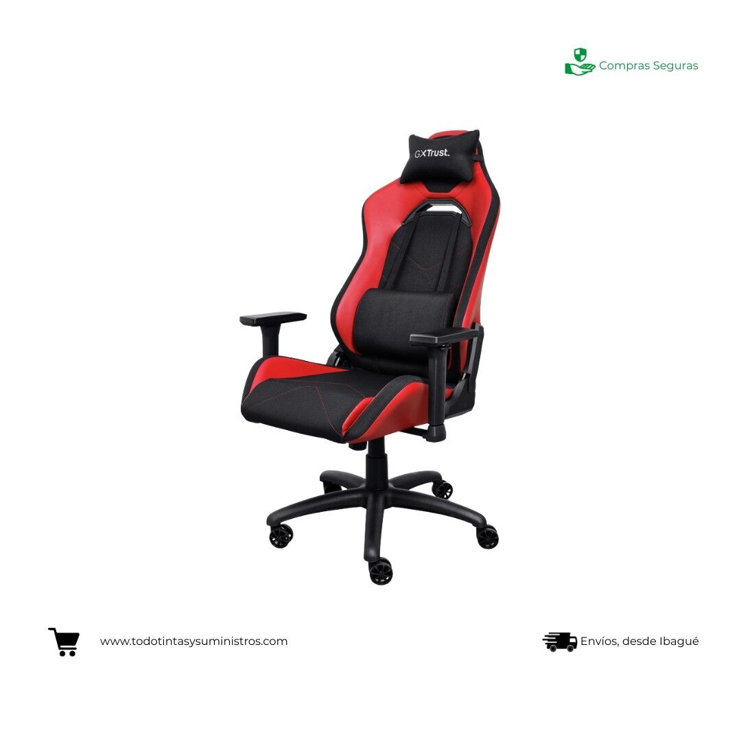 Silla Gamer Trust GXT 714R Ruya  Negro y Rojo 3