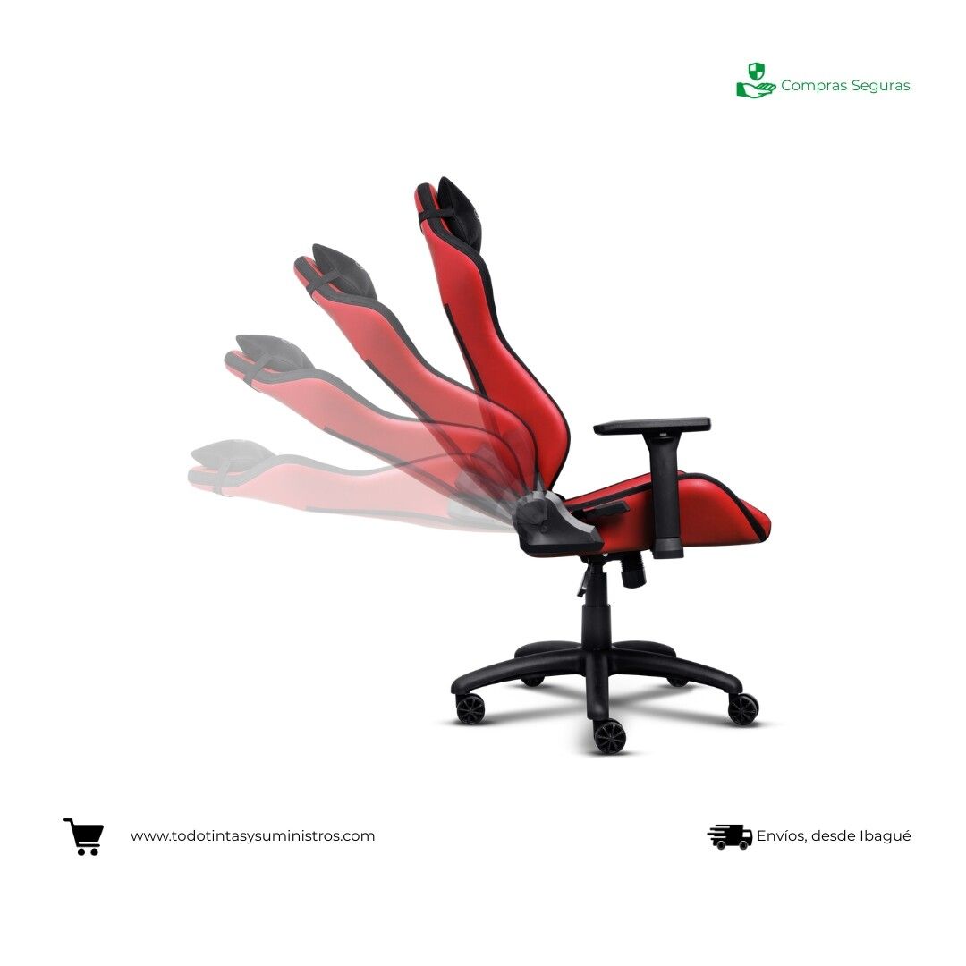 Silla Gamer Trust GXT 714R Ruya  Negro y Rojo 4