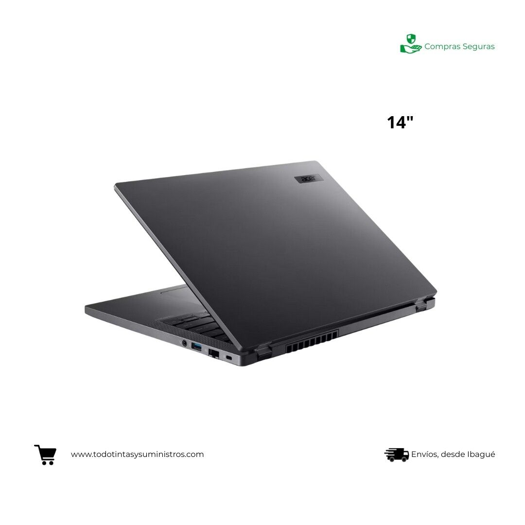Portátil Acer TravelMate P2 14” Core i5 Ram 16GB Ssd 512GB Incluye Morral 5