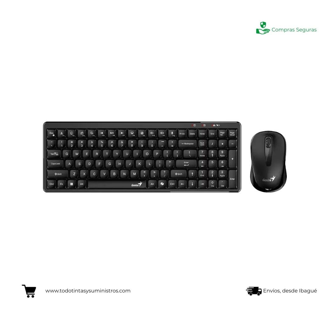 Combo Genius  LuxeMate Q8100 inalámbrico negro