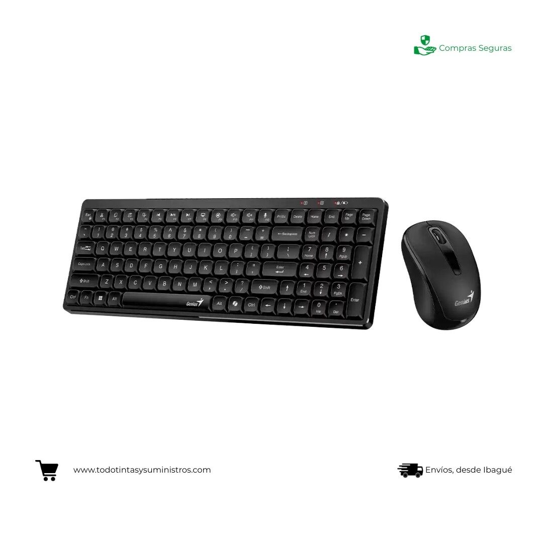 Combo Genius  LuxeMate Q8100 inalámbrico negro 2