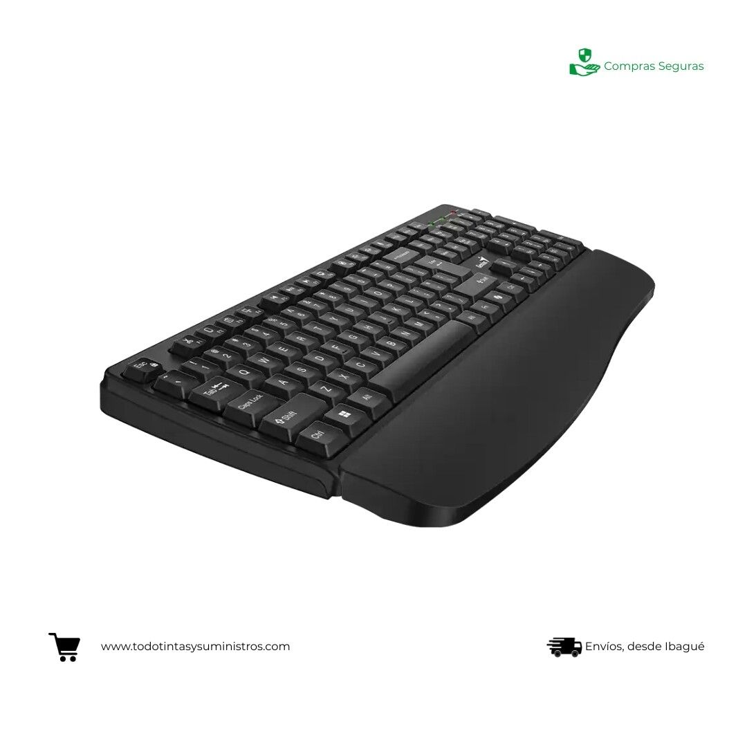 Teclado inalámbrico Copilot con reposamuñecas KB-7123 3
