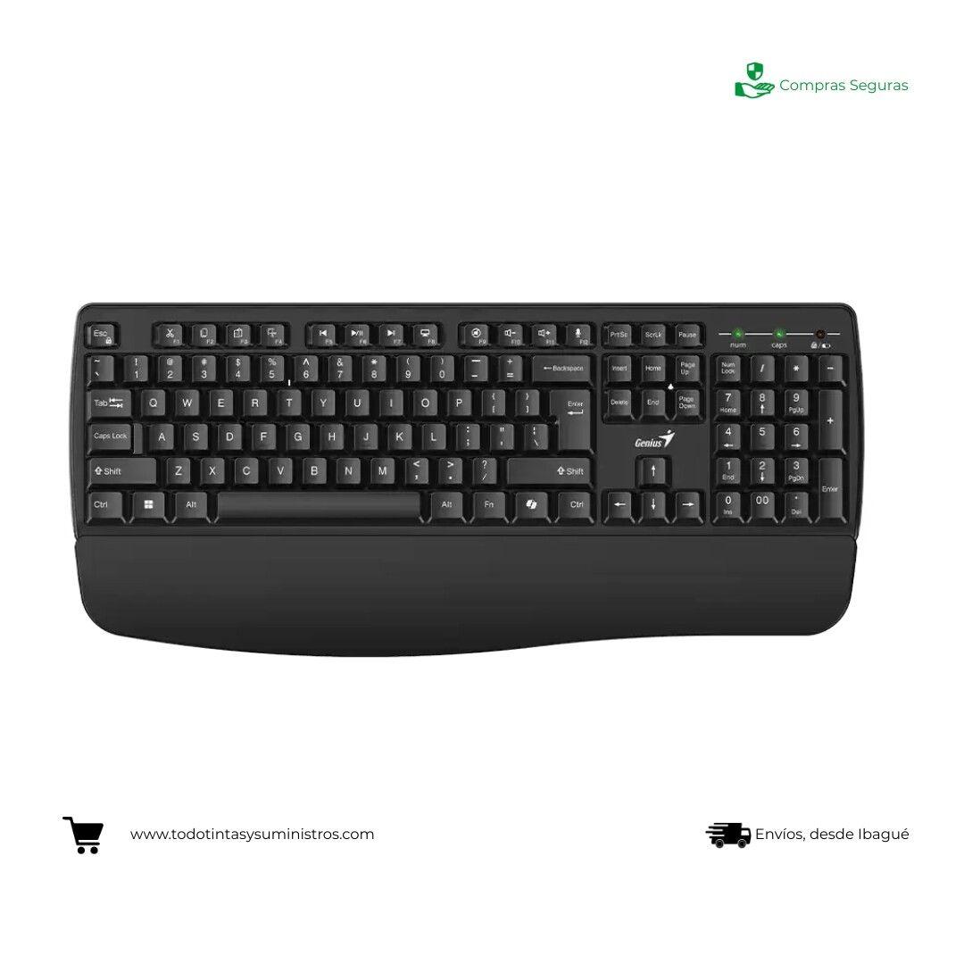 Teclado inalámbrico Copilot con reposamuñecas KB-7123