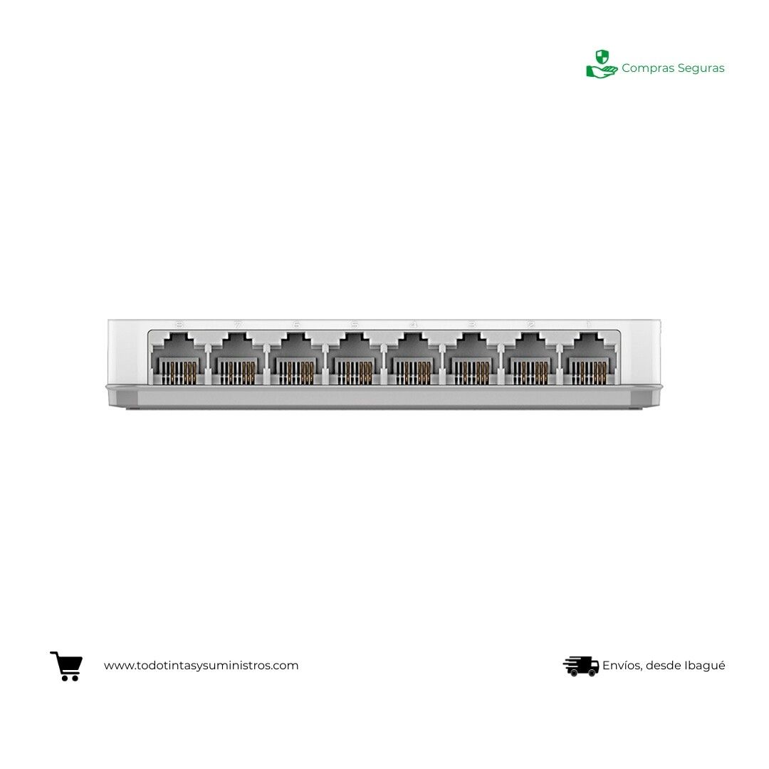 Switch 8 puertos Ethernet DES-1008C  D-Link 3