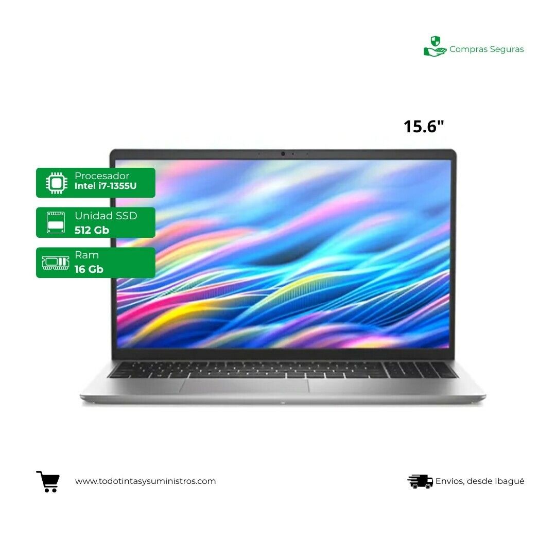 Portatil Dell DC15250 Core i7- 1355U Ram 16Gb Ssd 512Gb 15.6"