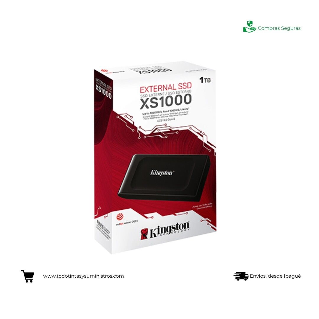 Unidad solida  Externa Kingston XS1000 1TB SSD USB 3.2 Gen 2