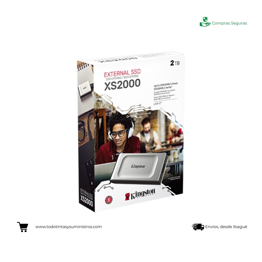 Unidad Sólida Externa Kingston XS2000 2TB USB 3.2 Gen 2x2