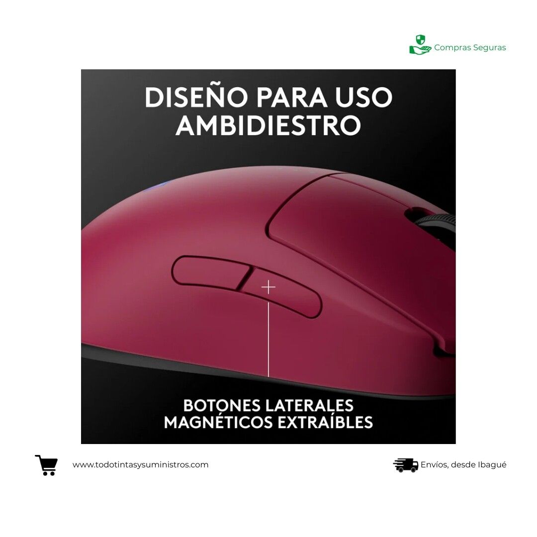 Mouse Gamer Inalámbrico Logitech G PRO 2 LIGHTSPEED Magenta 2