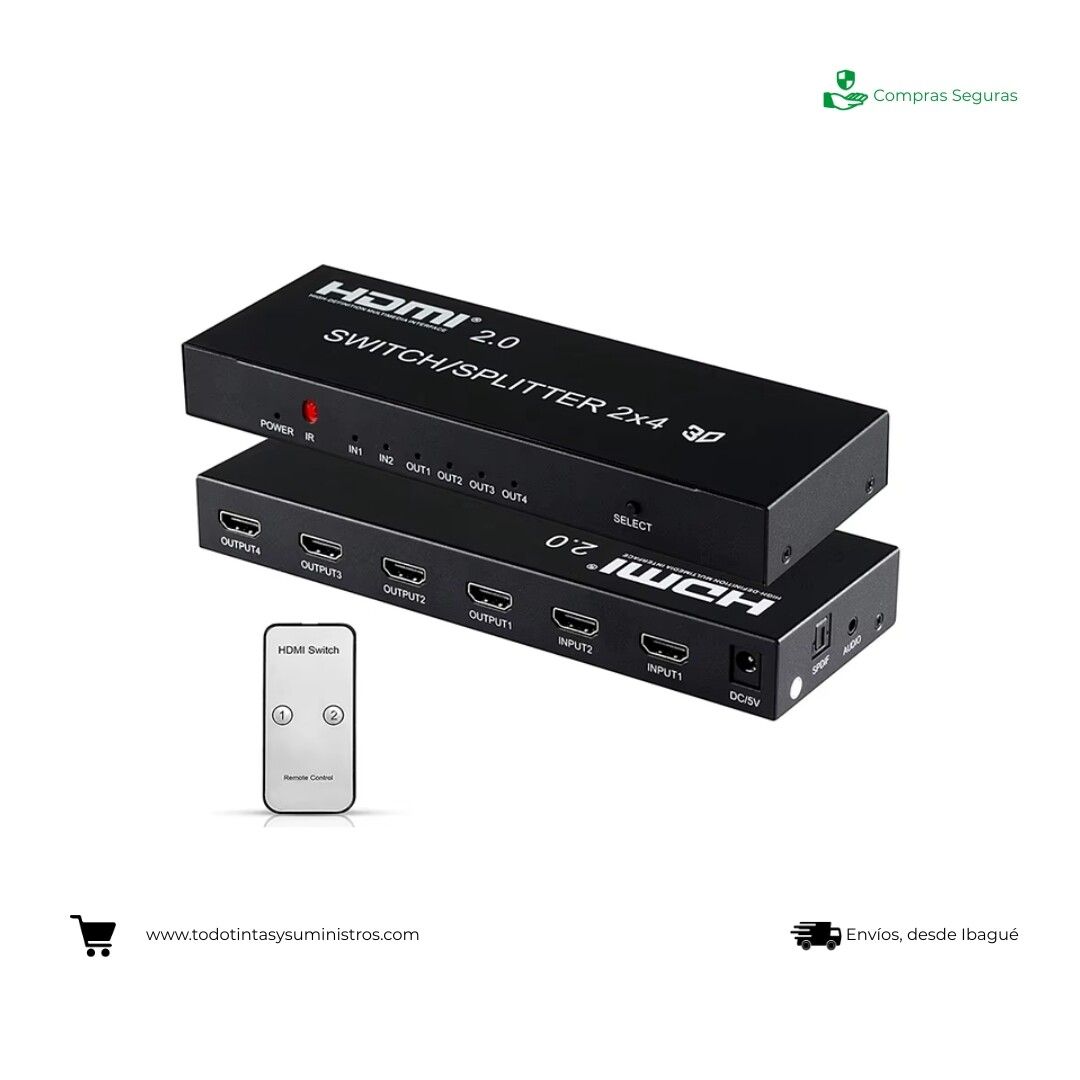 Splitter 2x4 Hdmi 2.0 4K Lexa