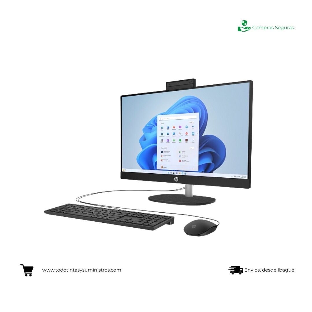 Todo en uno HP 24" -cr0253la Ryzen 5 Ram 8Gb Ssd 512Gb 3