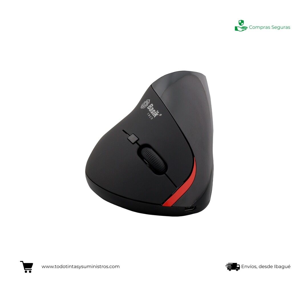 Mouse vertical inalámbrico basik 3