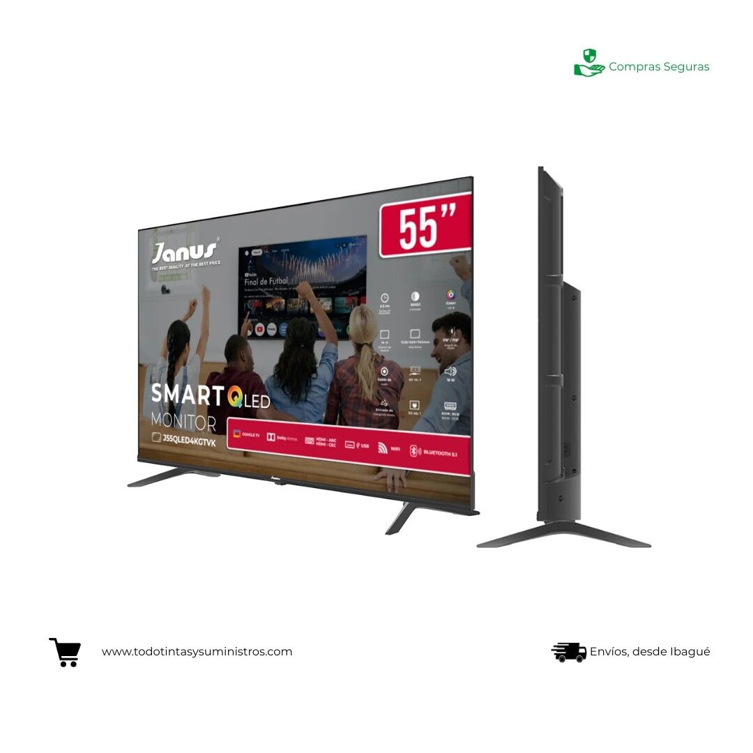 Monitor Smart Janus 55" QLED 4K – Modelo J55QLED4KGTVK 2