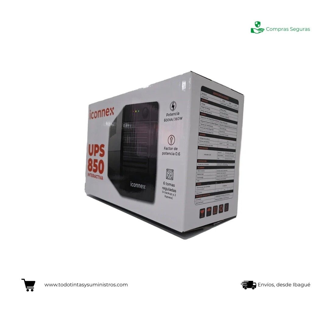 Ups interactiva iconnex Gp850 - 600va 3
