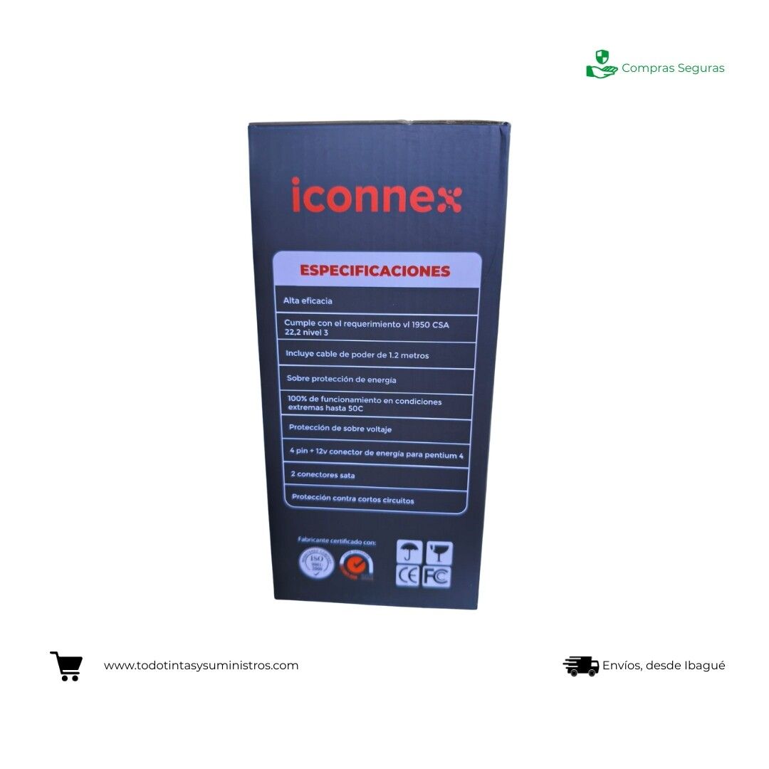 Fuente de poder iconnex inx-750 3