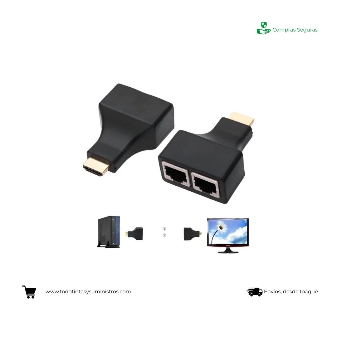 Convertidor Hdmi a Rj45 30 Mts de alcance