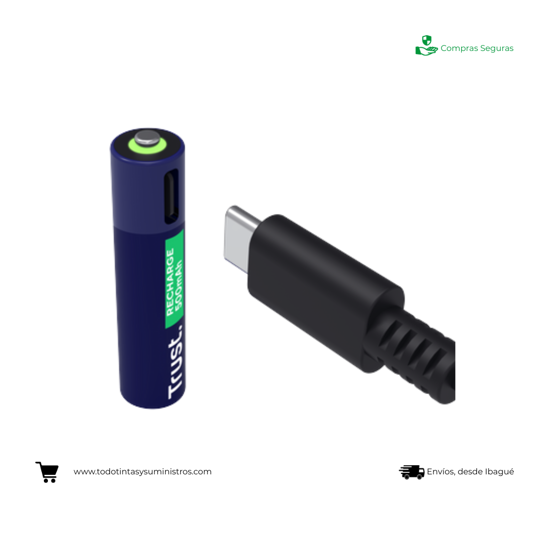 Batería recargable tipo C AA 4Und 2