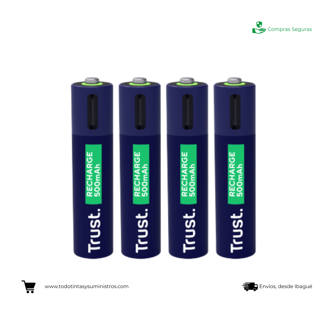 Batería recargable tipo C  AAA  - 4Und 4