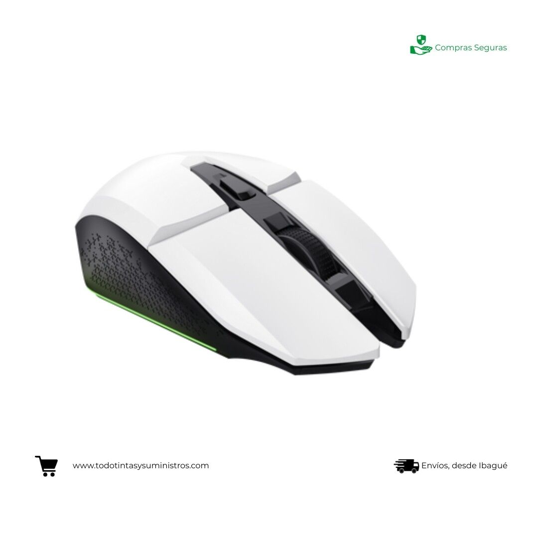 Mouse Gamer Inalámbrico Trust GXT 110 Felox Blanco- Recargable 2