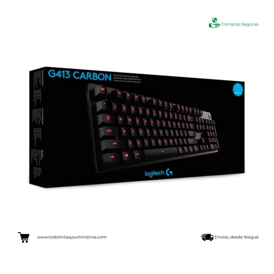 Teclado Logitech G413 Negro alámbrico rgb 2