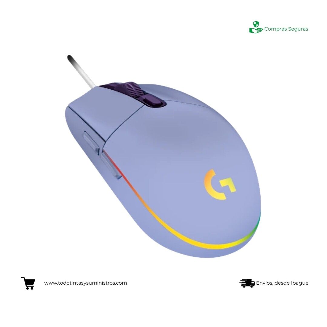 Mouse Gamer Logitech G203 LIGHTSYNC RGB Lila 2