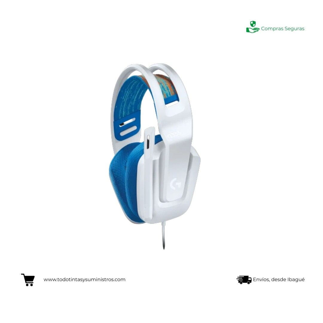 Diadema Logitech G335 Blanca alámbrica 3