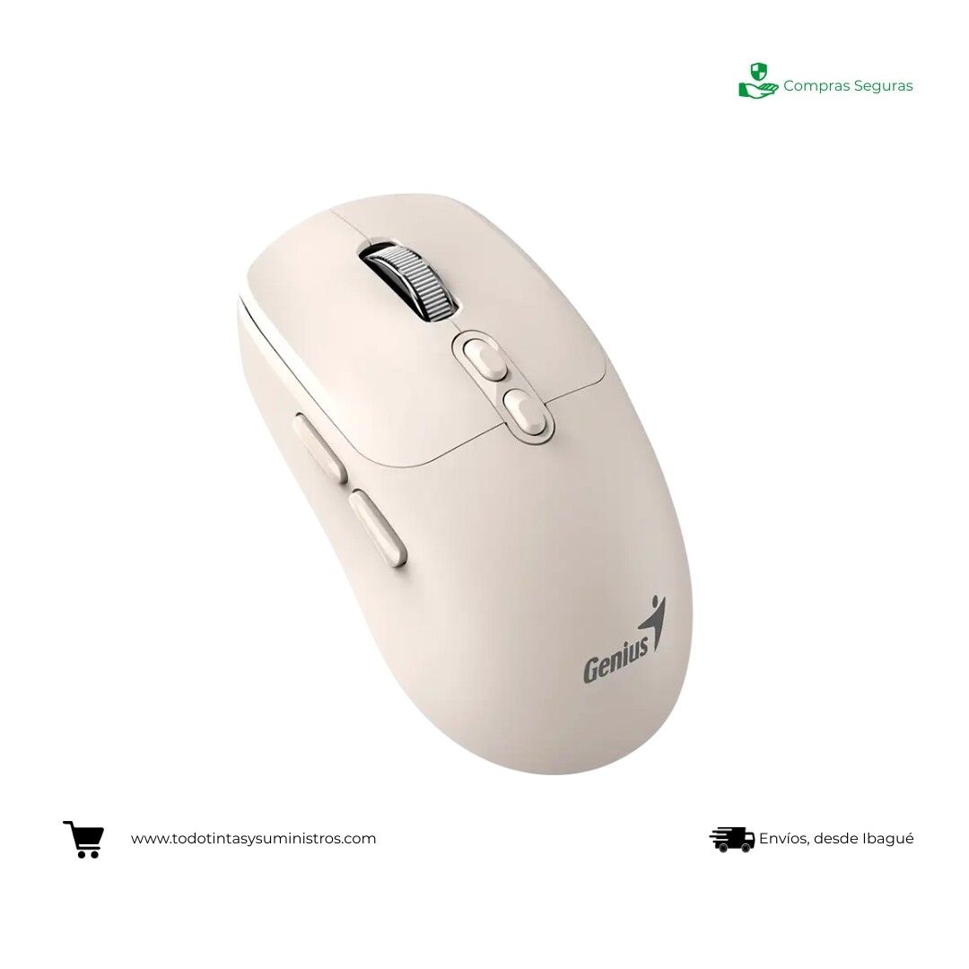 Mouse Genius NX-8080s Blanco Almendra Bluetooth - AI copilot 2