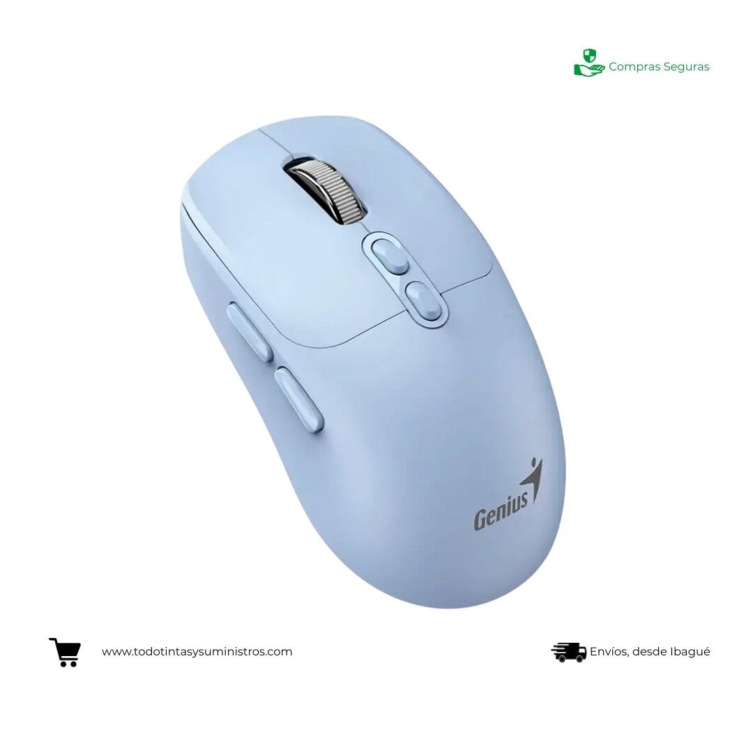Mouse Genius NX-8080s Azul Bluetooth - AI copilot 2