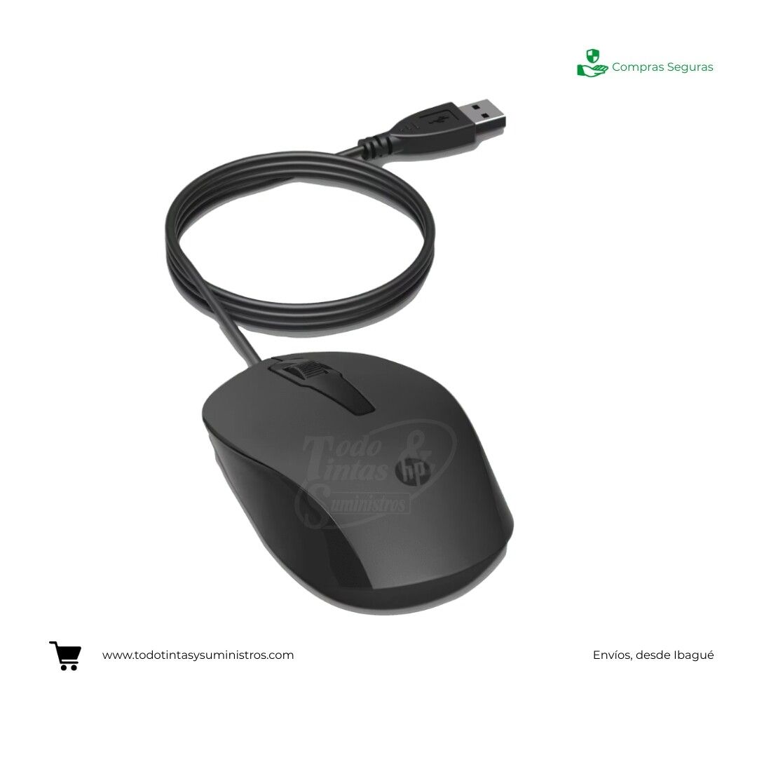 Mouse  HP 150 alámbrico Negro 2